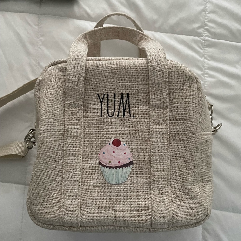 Rae Dunn Cream Crossbody Bag with Cupcake Design